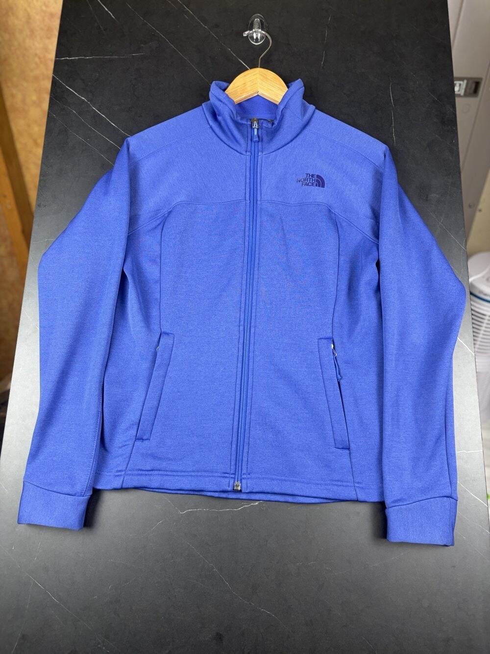 The North Face Jacket Women’s S Blue Full Zip Stretch Fleece Outdoor Hiking